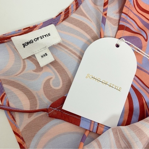 Song of Style Coraline Mini Dress in Aven Multi Swirl Size XXS - Picture 8 of 13